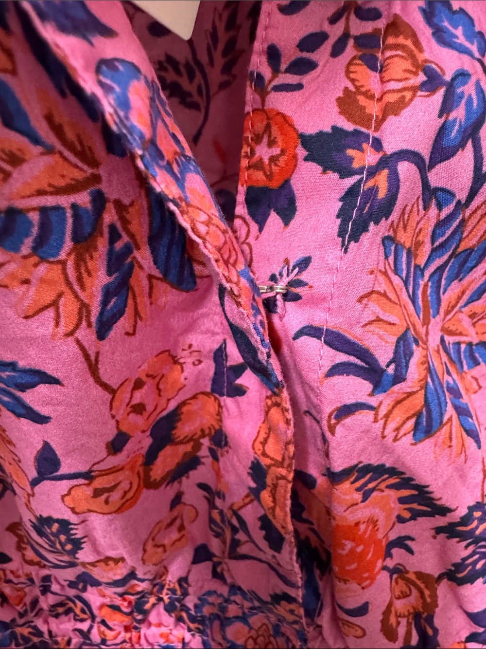Anthropologie Somerset Pink Floral Peplum Blouse - Picture 4 of 6